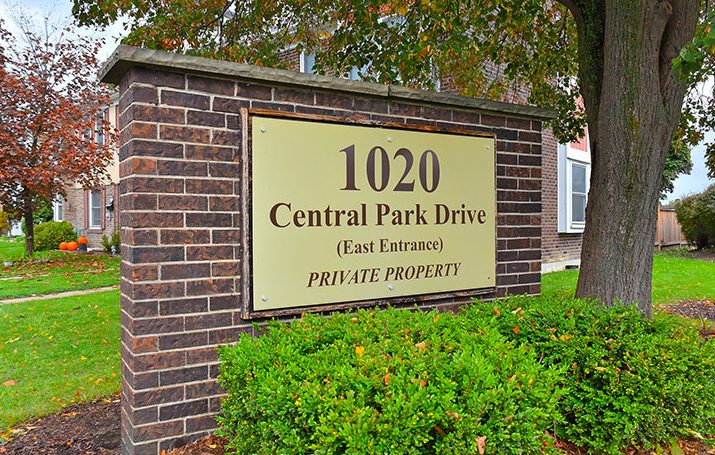 1020 Central Park Main Entrance Sign